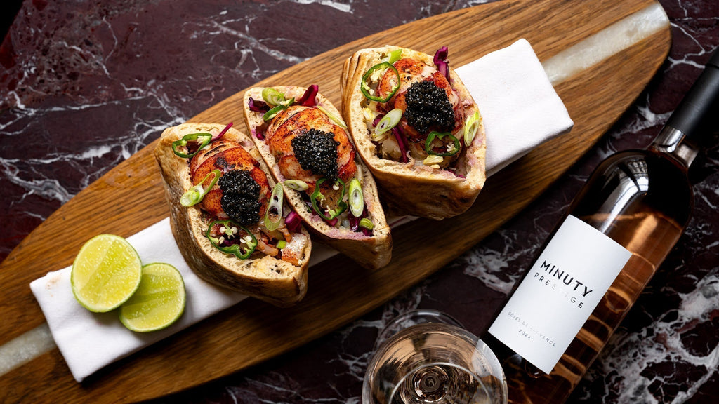 Lobster Pita par Juan Arbelaez en accord avec Minuty Prestige Rosé
